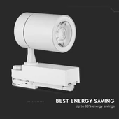 V-TAC LED 10°-os sínes spotlámpa állítható szöggel, 35W természetes fehér - SKU 211256
