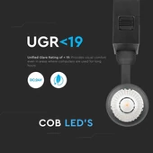 V-TAC LED állítható spotlámpa mágneses sínhez 15W CRI>90 UGR<19 természetes fehér - SKU 7967