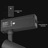 V-TAC LED állítható spotlámpa mágneses sínhez 15W CRI>90 UGR<19 természetes fehér - SKU 7967
