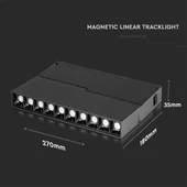 V-TAC LED dönthető spotlámpa mágneses sínhez 20W CRI>90 UGR<19 meleg fehér - SKU 7964