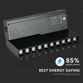 V-TAC LED dönthető spotlámpa mágneses sínhez 20W CRI>90 UGR<19 meleg fehér - SKU 7964