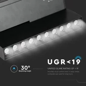 V-TAC LED dönthető spotlámpa mágneses sínhez 20W CRI>90 UGR<19 meleg fehér - SKU 7964