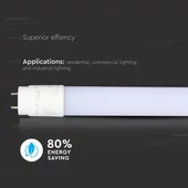 V-TAC EVO LED fénycső 120cm T8 12W hideg fehér 160 Lm/W - SKU 6479