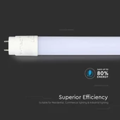 V-TAC PRO LED fénycső Samsung SMD-vel, 120cm T8 16.5W hideg fehér, 110 Lm/W - SKU 21673