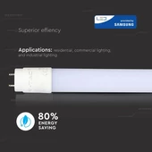 V-TAC PRO LED fénycső Samsung SMD-vel, 150cm T8 22W meleg fehér - SKU 656