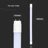 V-TAC LED fénycső 60cm T8 10W természetes fehér - SKU 6393