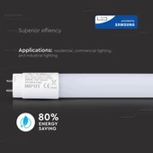 V-TAC PRO LED fénycső Samsung SMD-vel, 60cm T8 10W természetes fehér - SKU 651