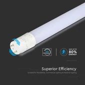 V-TAC PRO LED fénycső Samsung SMD-vel, 60cm T8 7.5W meleg fehér, 110 Lm/W - SKU 21798