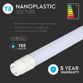 V-TAC EVO LED fénycső 60cm T8 7W természetes fehér 160 Lm/W - SKU 6475