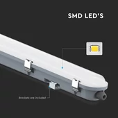 V-TAC LED lámpa 120cm 36W IP65, vészakkuval, hideg fehér, 120 Lm/W (M-széria) - SKU 24012