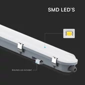 V-TAC LED lámpa 150cm 48W IP65, szenzorral, hideg fehér 120 Lm/W (M-széria) - SKU 24017
