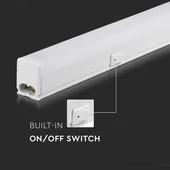 V-TAC LED lámpa 32cm T5 4W beépített kapcsolóval meleg fehér - SKU 689