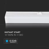 V-TAC LED lámpa 32cm T5 4W beépített kapcsolóval meleg fehér - SKU 689
