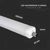 V-TAC LED lámpa 60cm 18W IP65 hideg fehér, 120 Lm/W (G-széria) - SKU 216282