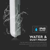 V-TAC LED lámpa 60cm 18W IP65 hideg fehér - SKU 6199