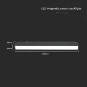 V-TAC LED lineáris lámpa 48V mágneses Smart sínhez 12W, állítható színhőmérséklettel - SKU 6882