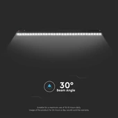 V-TAC LED lineáris spotlámpa 48V mágneses Smart sínhez 20W, állítható színhőmérséklettel - SKU 6885