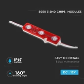 V-TAC LED modul 3db 5050 SMD chip piros - SKU 5117