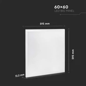 LED Panel 40W 600 x 600 mm 6400K Incl Driver 6PCS/SET