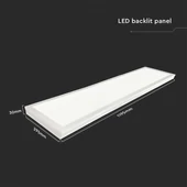 40W LED Surface Panel 1200mmx300mm - 4000K 6 PCS/SET