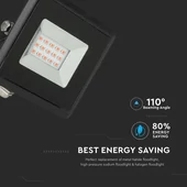 V-TAC LED reflektor 10W IP65 piros - SKU 5989