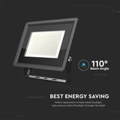 V-TAC F-széria LED reflektor 200W hideg fehér, fekete házzal - SKU 6734