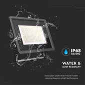 V-TAC F-széria LED reflektor 200W hideg fehér, fekete házzal - SKU 6734