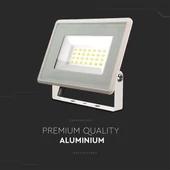 V-TAC F-széria LED reflektor 20W hideg fehér, fehér házzal - SKU 6742