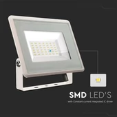 V-TAC F-széria LED reflektor 30W hideg fehér, fehér házzal - SKU 6748