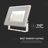 V-TAC F-széria LED reflektor 30W hideg fehér, fehér házzal - SKU 6748