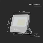 V-TAC LED reflektor 50W RGB + Hideg fehér, színváltós fényvető távirányítóval - SKU 23463