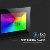 V-TAC LED reflektor 50W RGB, színváltós fényvető távirányítóval - SKU 5996