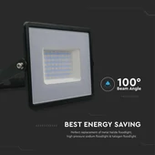 V-TAC E-széria LED reflektor 50W természetes fehér, fekete házzal - SKU 215959