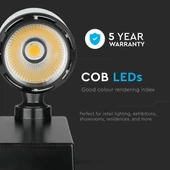 V-TAC LED sínes spotlámpa állítható 25W hideg fehér - SKU 1337