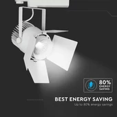 V-TAC LED sínes spotlámpa állítható 33W CRI>90 meleg fehér, fehér ház - SKU 368