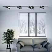 V-TAC LED sínes spotlámpa állítható 40W természetes fehér, fekete házzal - SKU 1192