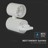 V-TAC LED sínes spotlámpa állítható CRI>95 15W hideg fehér, fehér házzal - SKU 1300