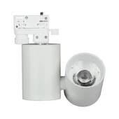 V-TAC LED sínes spotlámpa állítható CRI>95 15W meleg fehér, fehér házzal - SKU 1298