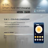 V-TAC LED sínes spotlámpa állítható dimmelhető 15W változtatható színhőmérséklet, fehér - SKU 1456