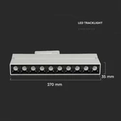 V-TAC LED sínes spotlámpa dönthető 25W CRI>90 UGR<19 meleg fehér - SKU 20009