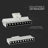 V-TAC LED sínes spotlámpa dönthető 25W CRI>90 UGR<19 meleg fehér - SKU 20009