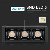 V-TAC LED spotlámpa mágneses sínhez 3W CRI>90 UGR<19 természetes fehér - SKU 7961
