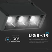 V-TAC LED spotlámpa mágneses sínhez 3W CRI>90 UGR<19 természetes fehér - SKU 7961