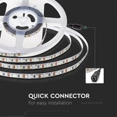 V-TAC LED szalag IP20 SMD 2835 chip 120 db/m természetes fehér, 100 Lm/W - SKU 212623