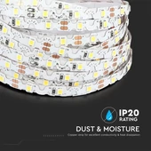 V-TAC LED szalag IP20 SMD 2835 chip 60 db/m meleg fehér - SKU 2559