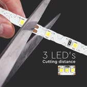 V-TAC LED szalag IP20 SMD 2835 chip 60 db/m meleg fehér - SKU 2559