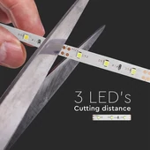 V-TAC LED szalag IP20 SMD 3528 chip 60 db/m meleg fehér - SKU 2016