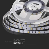 V-TAC LED szalag IP20 SMD 5050 chip 30 db/m meleg fehér - SKU 212135