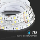 V-TAC LED szalag IP20 SMD 5050 chip 60 db/m RGB + természetes fehér - SKU 212552
