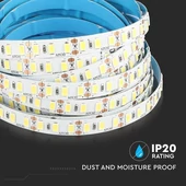 V-TAC LED szalag IP20 SMD 5730 chip 120 db/m hideg fehér, 100 Lm/W - SKU 212161
